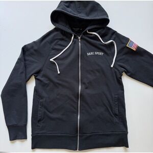 DARC SPORT Full Zip Hoodie Jacket Mens Large Black Wolves Bodybuilding Club 109